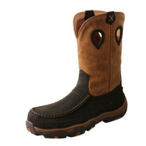 Twisted X Mens 11" Pull On Hiker Boot Nano Toe charcoal & tan New size 11